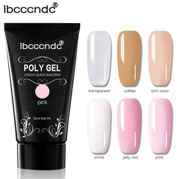 

Pink Clear Poly Gel Quick Extension Gel UV LED Acrylic Builder Gel Tips Polygel Slip Solution Liquid Nail Dryer Nail Art Set dfd