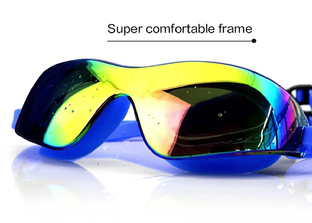 Large Frame Swimming Goggles Plating Swimming Glasses Anti-fog Waterproof UV Protection Professional Swim Glasses for Men Women