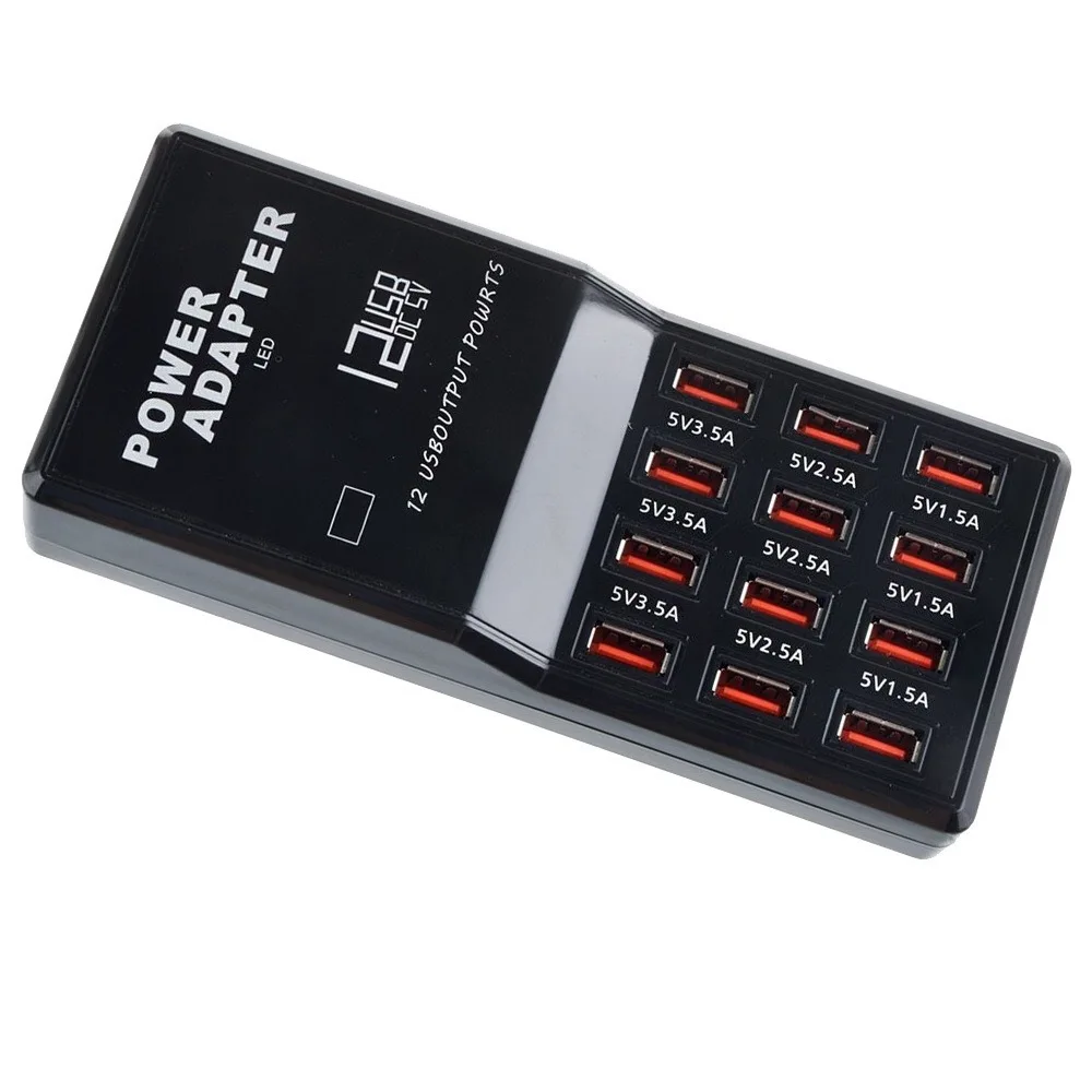 60W 15W 30W USB Мощность адаптер 12 6 Порты зарядка через станции Разъем кабеля разъема