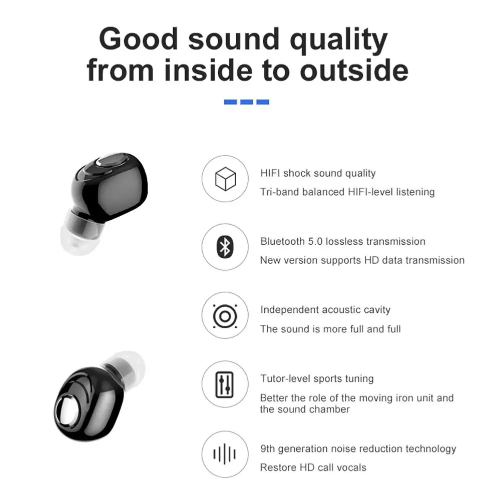 L16 мини беспроводные наушники Bluetooth 5,0 наушники-вкладыши спортивные стерео Беспроводная гарнитура IPX5 с микрофоном громкой связи для Android IOS