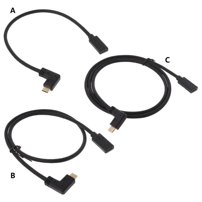 

High Speed Gold Plated USB3.1 90Degree Elbow Design Type C Male to Micro USB Female Extension Cable Charging Data Line