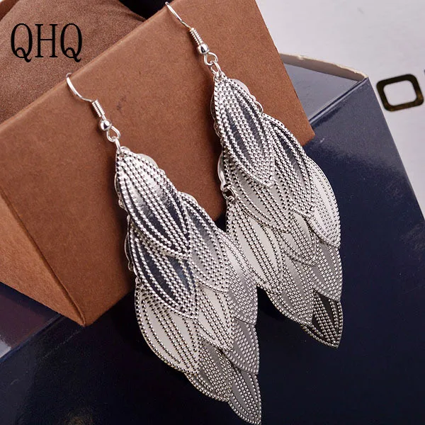 QHQ Серьги Подвески бахрома сережки Большие женские Винтажные висячие женские модные ювелирные изделия женские Аксессуары boho
