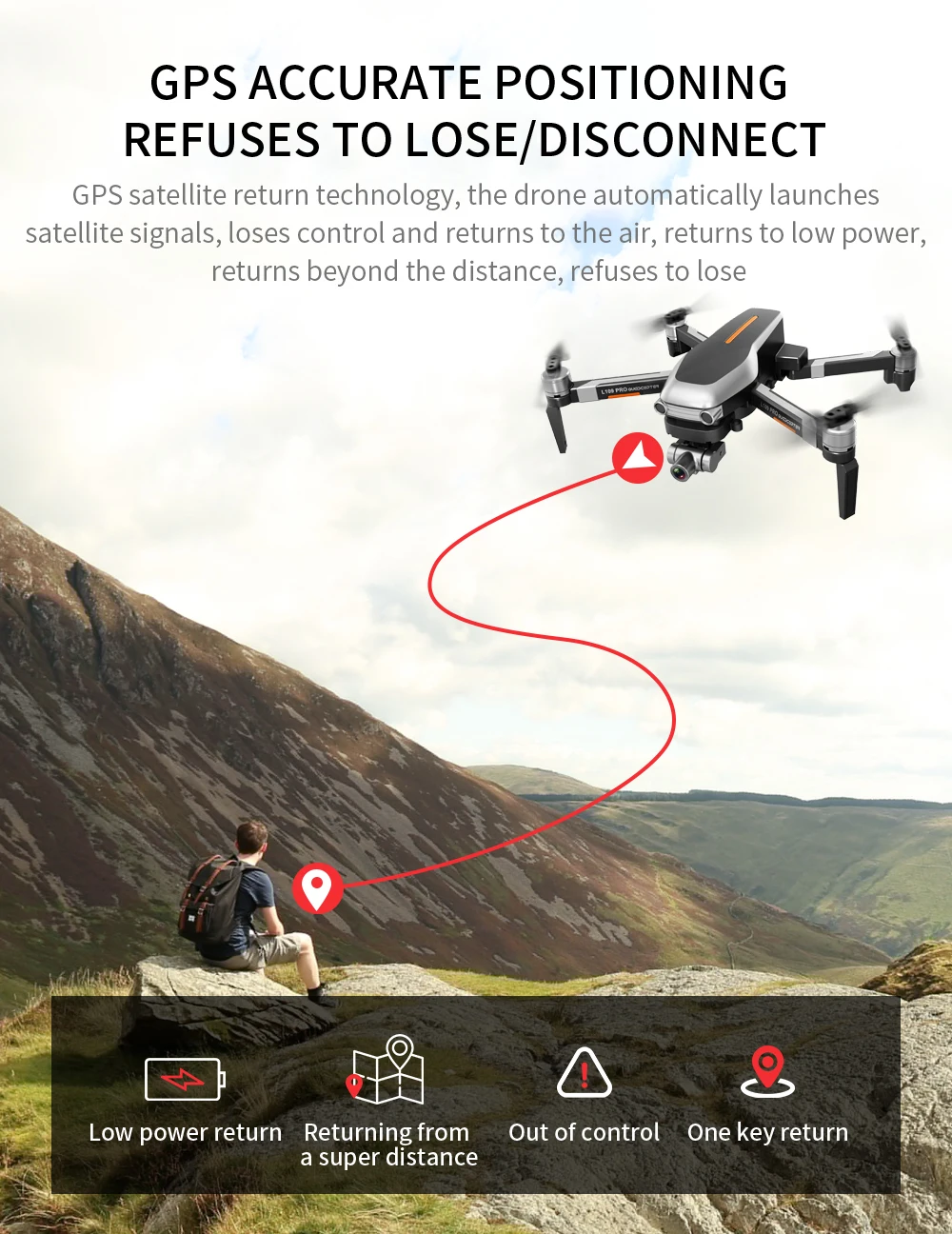 Квадрокоптер MATAVISH 3 PRO GPS 4K две оси Wi Fi FPV 1 2 км|Квадрокоптер с дистанционным