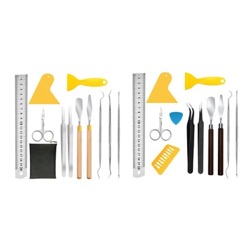

12Pieces Craft Vinyl Weeding Tools Set, Basic Vinyl Tool Kit for Weeding Vinyl, Silhouettes, Cameos, Lettering Scrapbooking