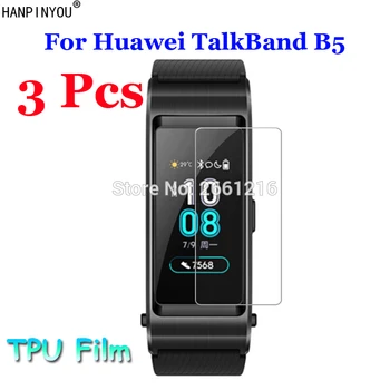 

3 Pcs/Lot For Huawei TalkBand B5 Talk Band B5 Wristband Smart Watch Full Cover Soft TPU Film Explosion-proof Screen Protector