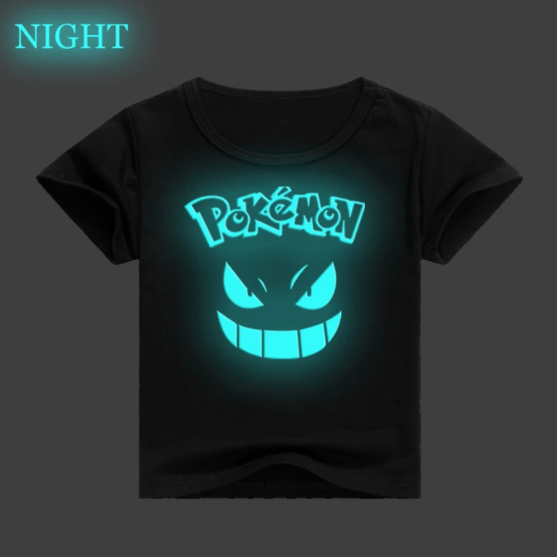 

Pokemon Gengar Luminous Kids T Shirt 3D Printed Children Clothes Baby Boys Girls Casual T-shirt Summer Short Sleeve Tee Tops