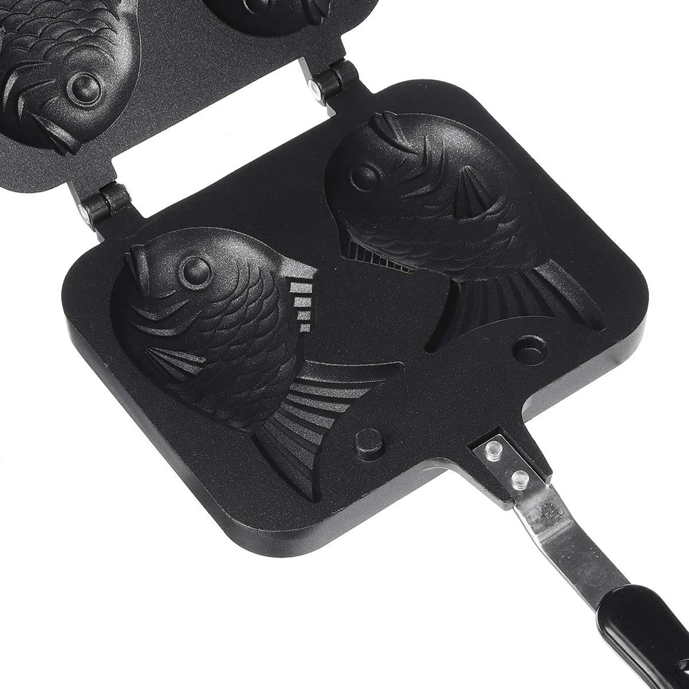 2 Molds Taiyaki Fish Shaped Octopus Balls Waffle Pan Non-stick Cake Bake Bakeware DIY Kitchen Tools Dessert Cooking Pan Plate