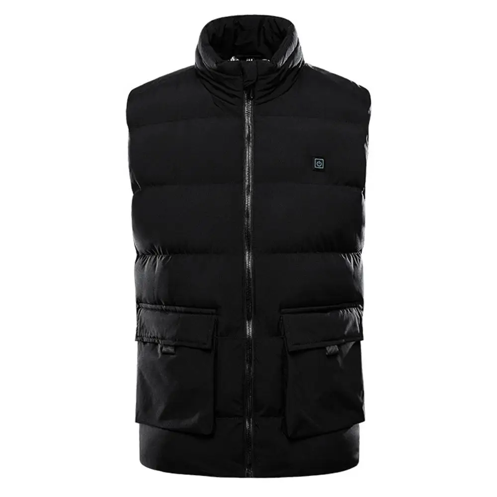 

2021 Outdoor Heating Vest 4 Areas USB Infrared Electric Flexible Thermal Winter Warm Jacket Smart Heated Vest for Men Women