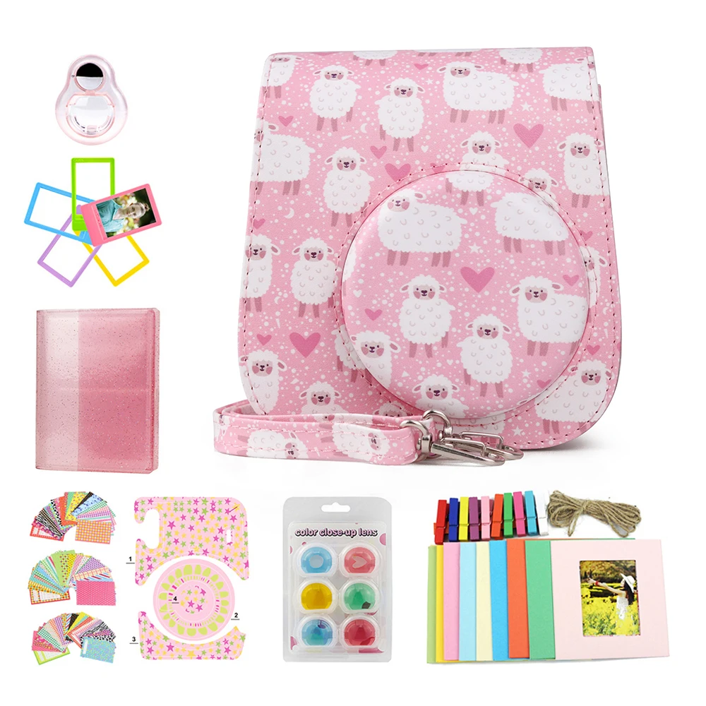 

CAIUL Accessorie kit Compatible with Fujifilm Instax Mini 11 Instant Film Camera for kids Included case and more-Pink sheep