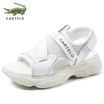 

CARTELO women's shoes summer new thick bottom ladies sandals students Korean version of wild beach shoes women wear casual women