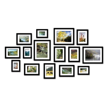 

Living room hanging 15 frame photo wall photo frame wall combination bedroom retro creative photo wall European wall
