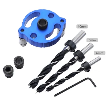 

Woodworking Straight Hole Punched Locator Building Blocks Center Punch Tool Self-Aligning Log Tenon Joint Borehole Locator