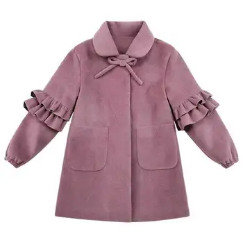 

Kids Girl Overcoat Winter New Fashion Wool Coat for Girls Teens Autumn Jacket Warm Long Outerwear Children Windproof