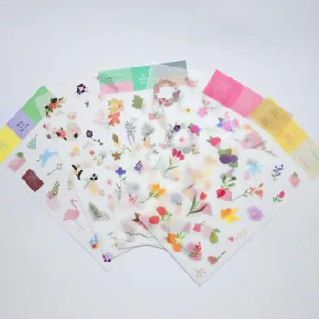 

6 Sheets / Pack Beautiful Fresh Small Flower Language Stickers Diary Scrapbook DIY Decorative Tags Children Stationery Gifts