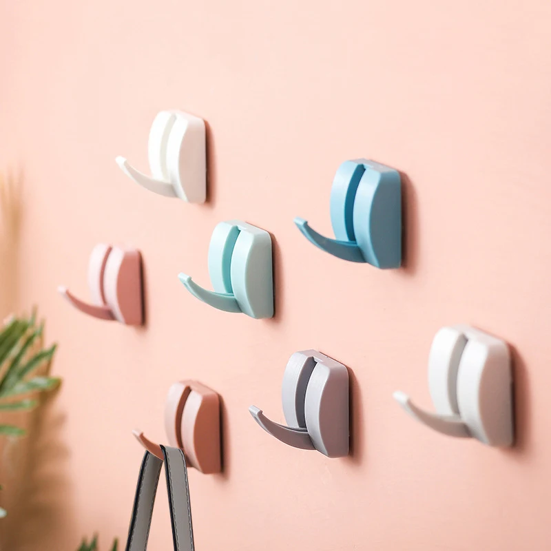 

5pcs Creative Hidden Wall Hooks for Hanging Clothes Key Bag Coat Multifunctional Bathroom Kitchen Over The Door Hooks Holder