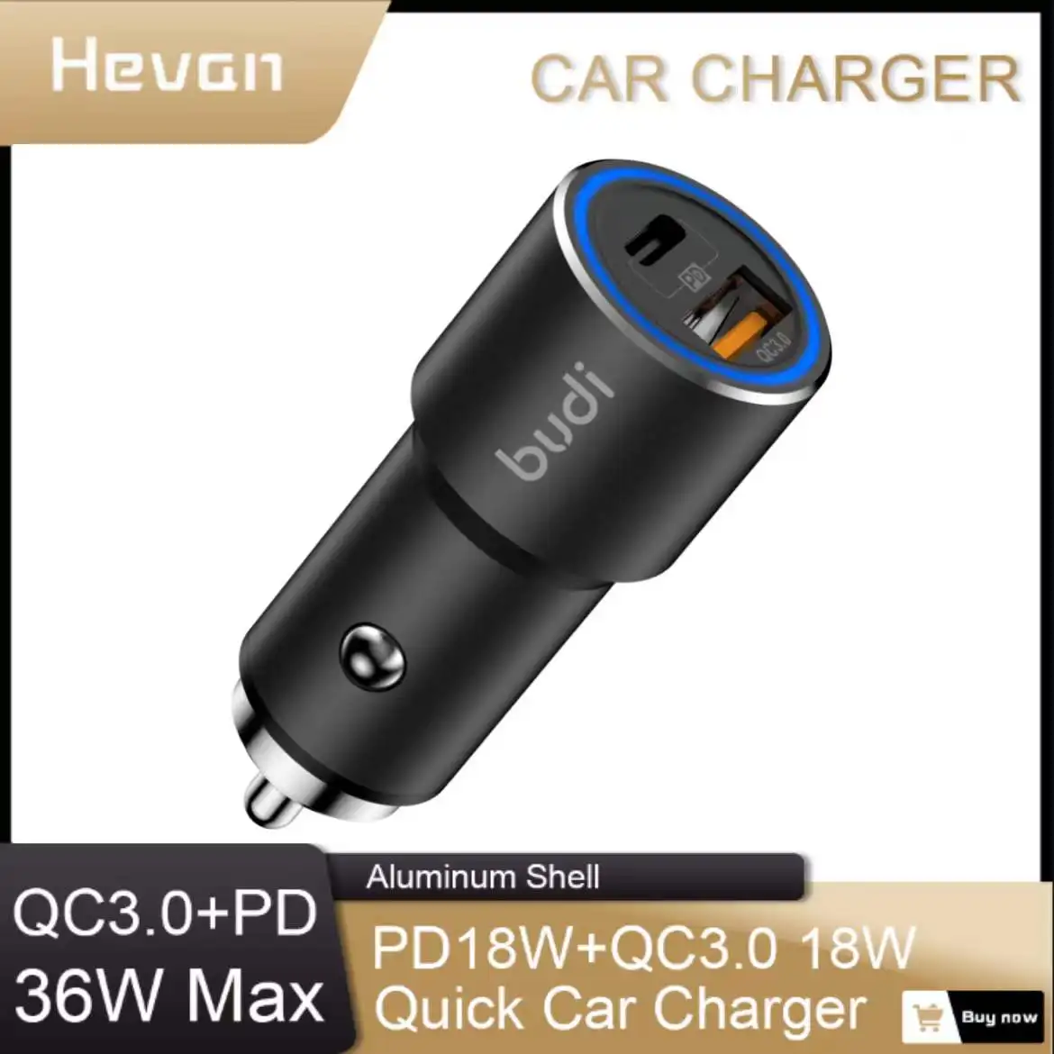 BudiTypeCPDCarChargerMobilePhoneChargingPlugWithCPort20W