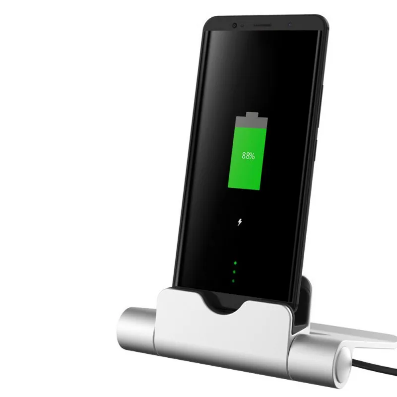 Телефон зарядная подставка USB быстрое зарядное устройство док-станция держатель для IPhone/Android телефон с зарядным штекером Micro-USB/type-C