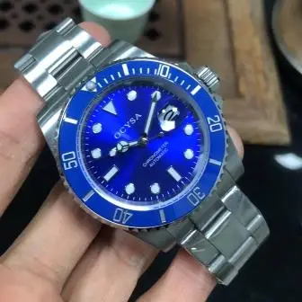 Ocysa фирменный роскошный механический автоматический Золотой Relogio Masculino Reloj Hombre керамические мужские часы спортивные мужские часы наручные часы мужские - Цвет: Blue