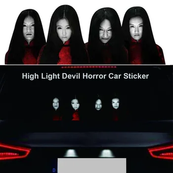 

Scary Head Self Adhesive Windows Rear Bumper Exterior Styling DIY Halloween Decoration Car Sticker Trucks Universal Horror Ghost