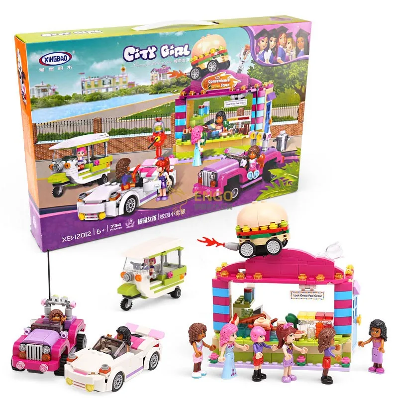 

City friends series Houses dining car Play Building Blocks Bricks Girls Princess Toys Friend figures Bricks toys free delivery