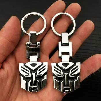 

2pcs Metal Transformers Autobot Deception Car Keyring Keychain Key Chain Ring