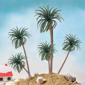 

30pcs Artificial Coconut Palm Trees Scenery Model Miniature Architecture Trees H4GD