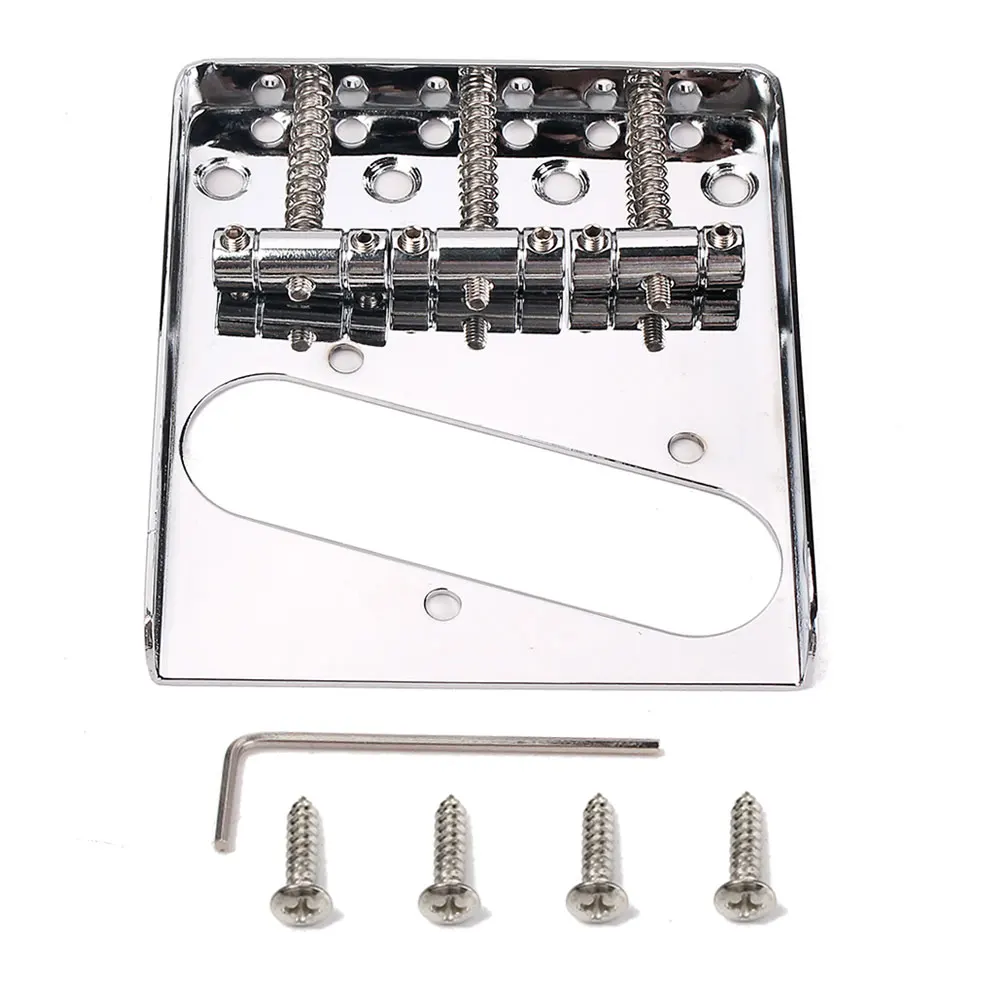 Металл 3 Седло мост для TL Электрогитары Музыкальный Инструмент аксессуары шик
