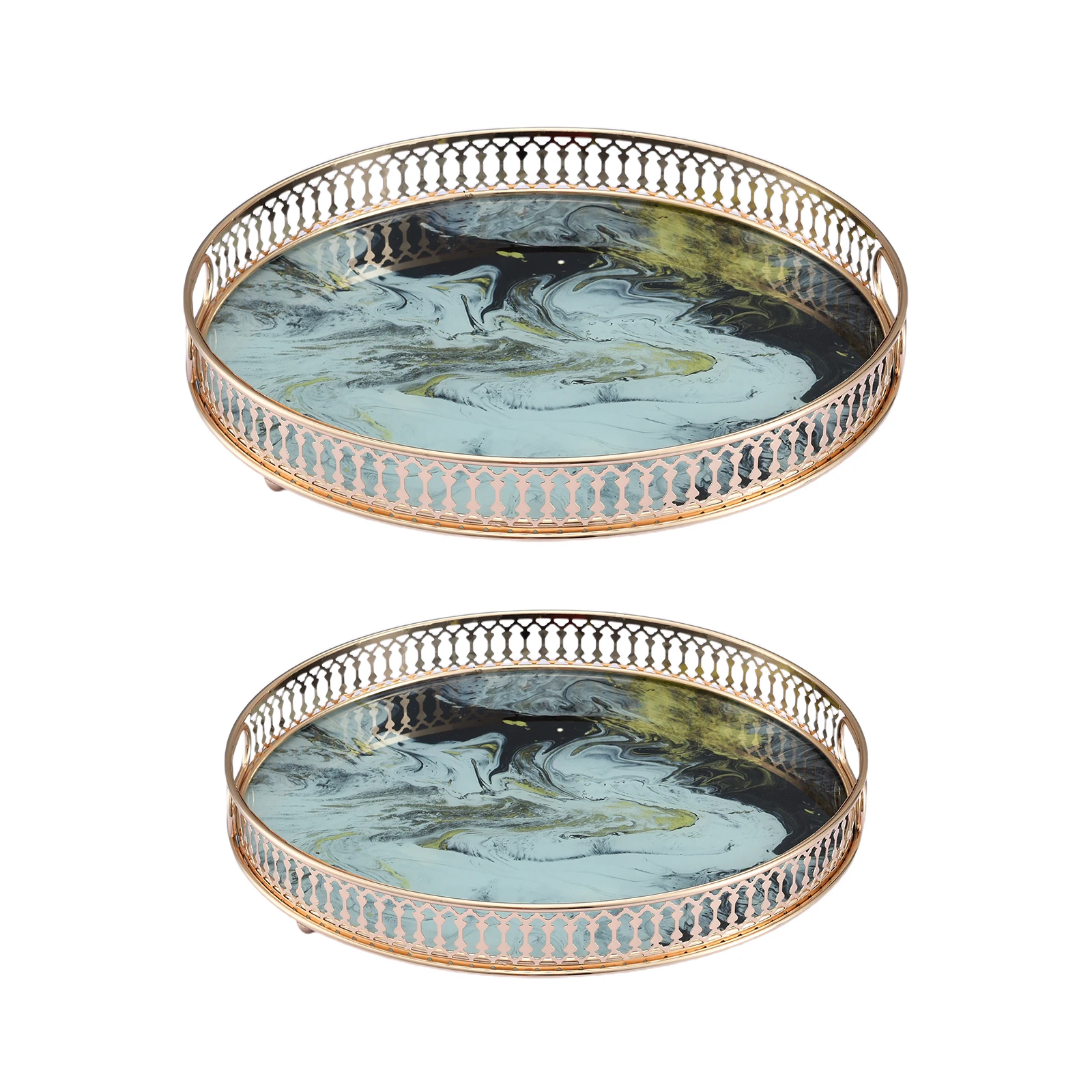 Mirror Glass Decorative Serving Tray Wedding Home Table Candle Tray for Jewelry