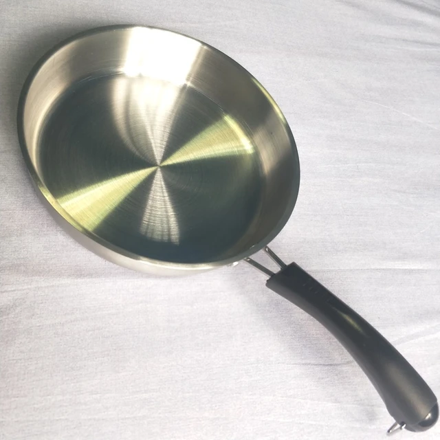 D3 Stainless Nonstick Fry Pan with lid, 12 inch