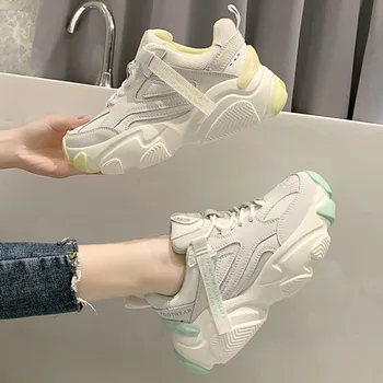 

2020 Women Chunky Sneakers Platform Fashion Designers Lace Up Casual Shoes Woman Old Dad Shoes Tennis Female Running Trainers