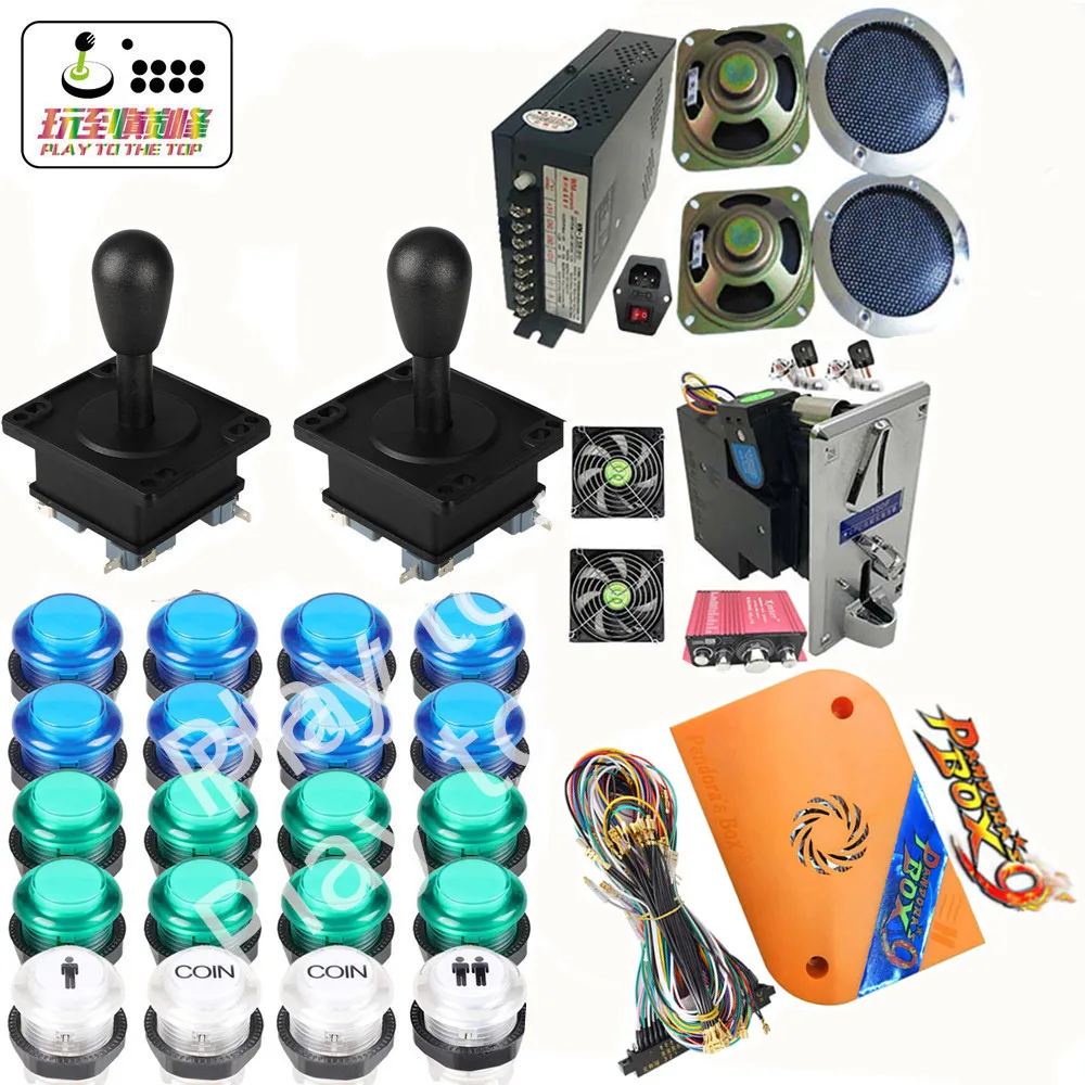 Pandora Box 9 1500 игр DIY аркадные Связки комплекты деталей с блоком питания жгут проводов для JAMMA джойстик светодиодная Кнопка селектор монет