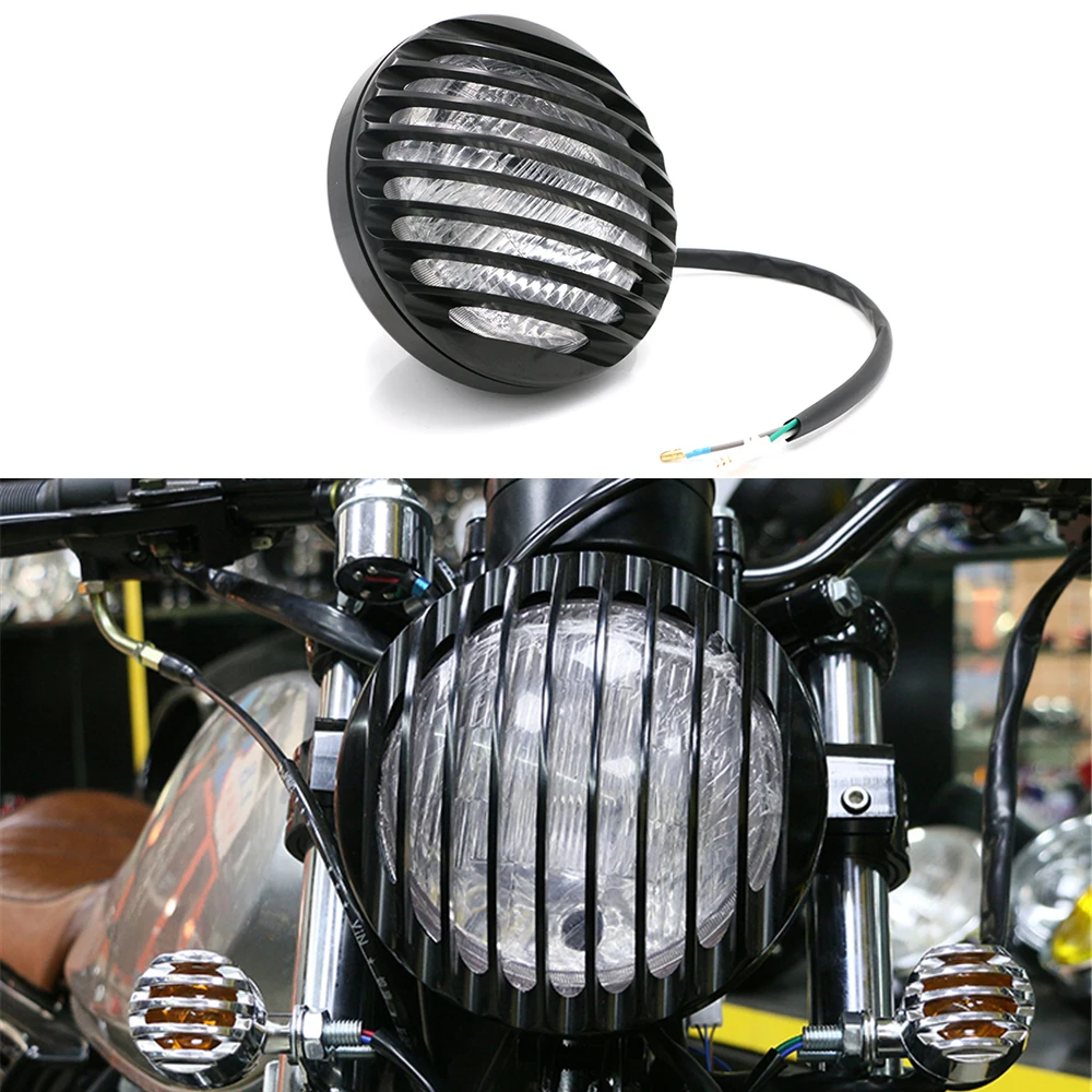 Мотоциклетный металлический Ретро-светильник на гриль для Кафе Racer Chopper Bobber CG125