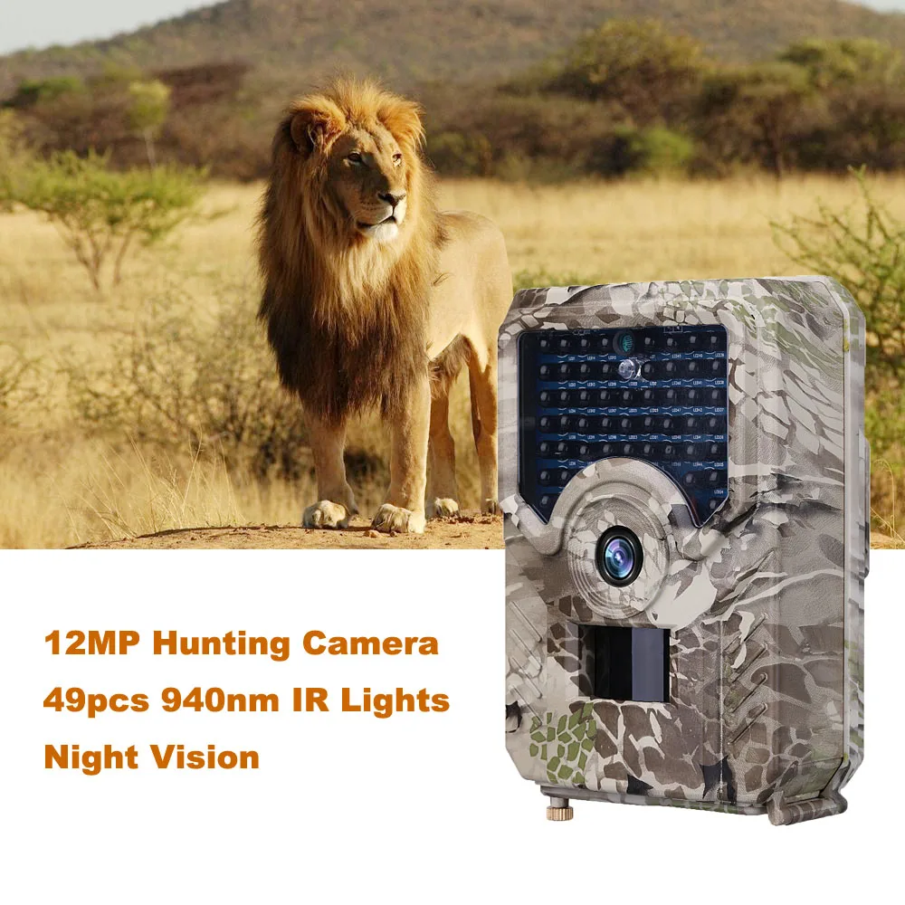 

Mini Hunting Tail Camera 49 Infrared LEDs Night Vision 1080P HD Video Waterproof Outdoor Wildlife Camera