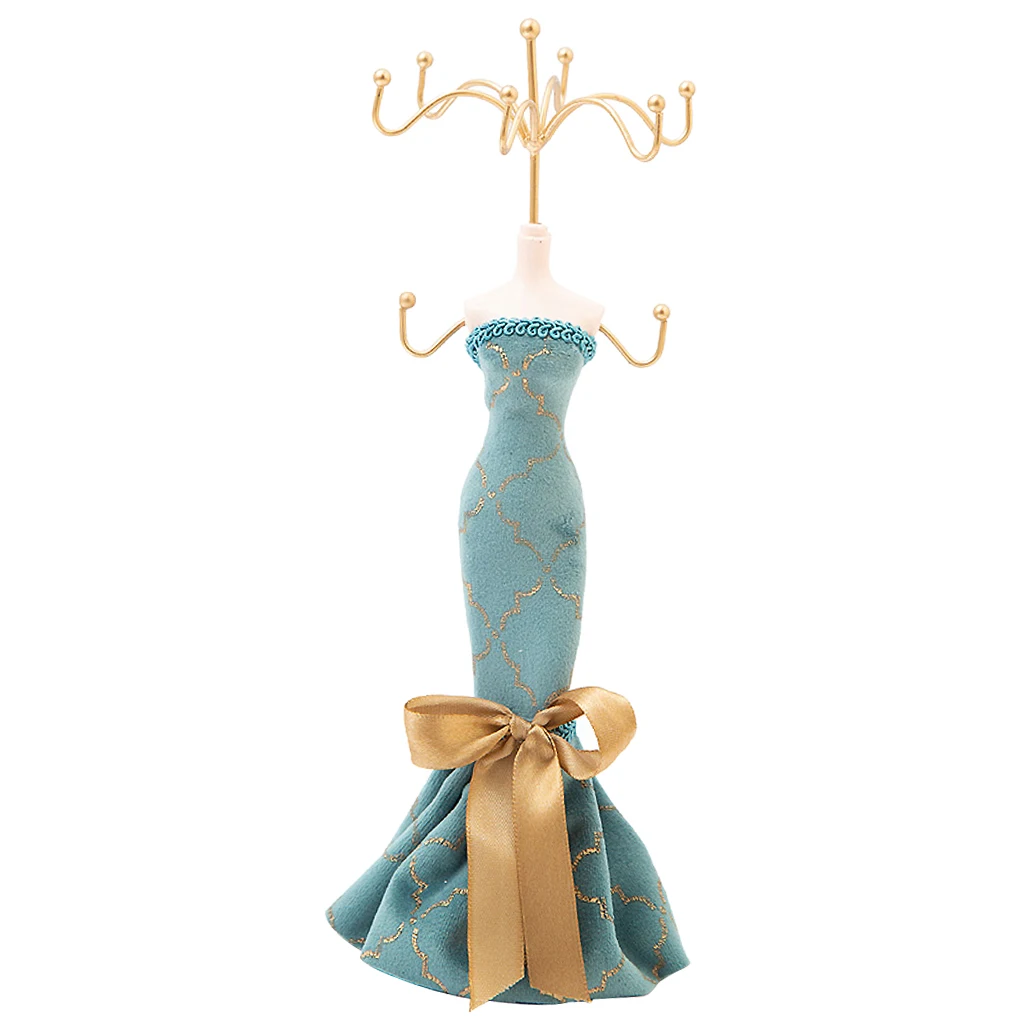 Elegant Mannequin Jewelry Display Rack Stand for Earrings Bracelet Necklace Organizer Holder, 28cm/11inch Height