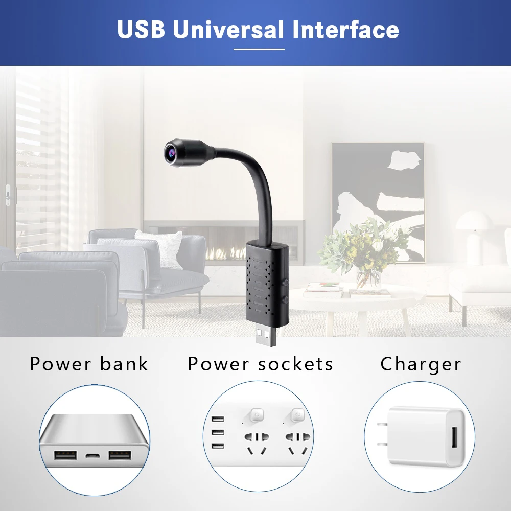 HD Smart Mini Wifi Nanny Camera AI Human Detection IP/AP Camera Cloud Storage Real Time Monitoring Camera Max 128G 24/7 hours