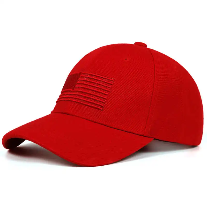 Тактическая бейсболка для мужчин лето флаг США Защита от солнца Snapback кепка мужская модная повседневная гольф бейсболка - Цвет: Красный