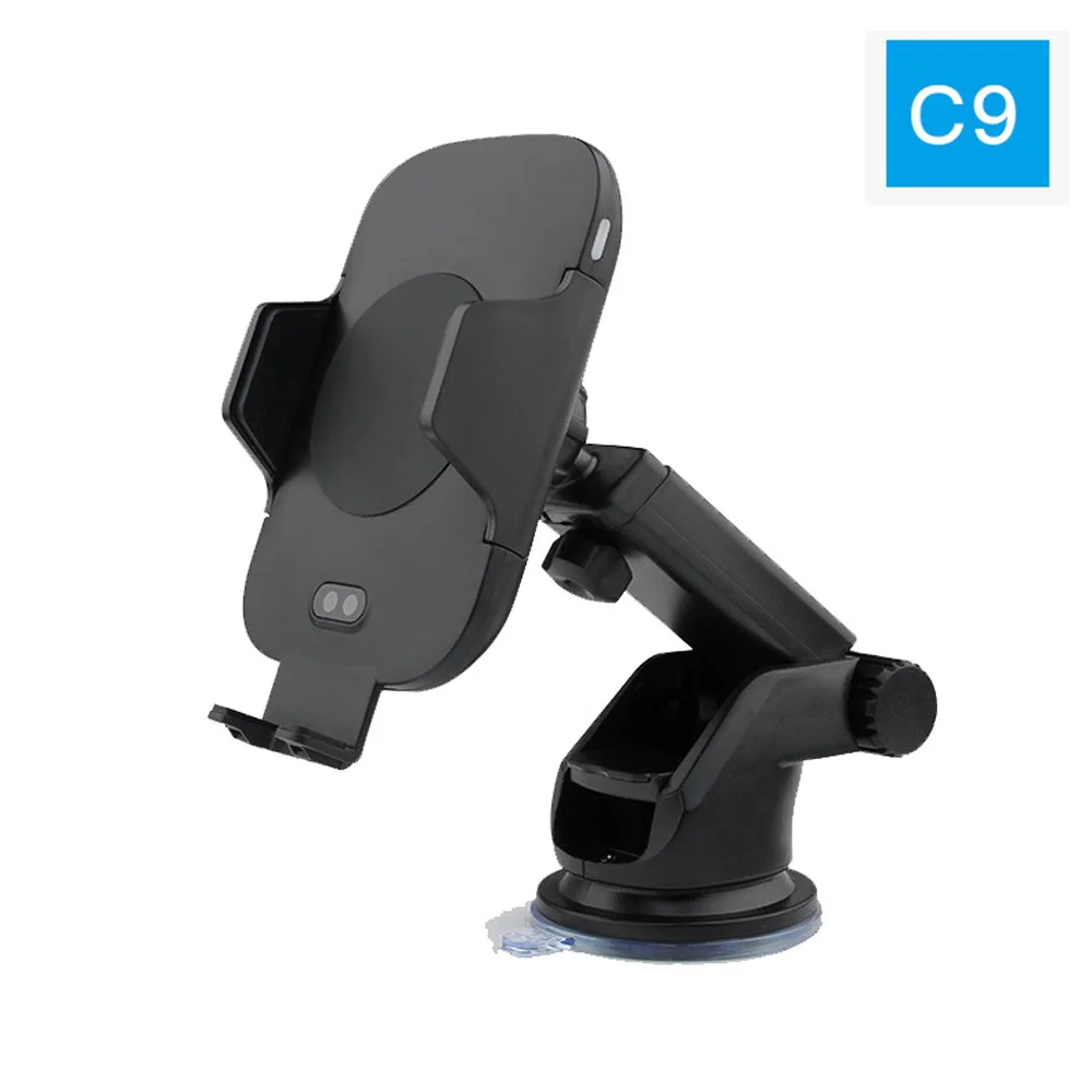 C9 sucker 696 C10 QI Быстрая зарядка беспроводное автомобильное зарядное устройство 10 Вт автоматическое инфракрасное Индукционное вентиляционное отверстие автомобильный держатель телефона для iPhone для samsung - Тип штекера: C9 sucker