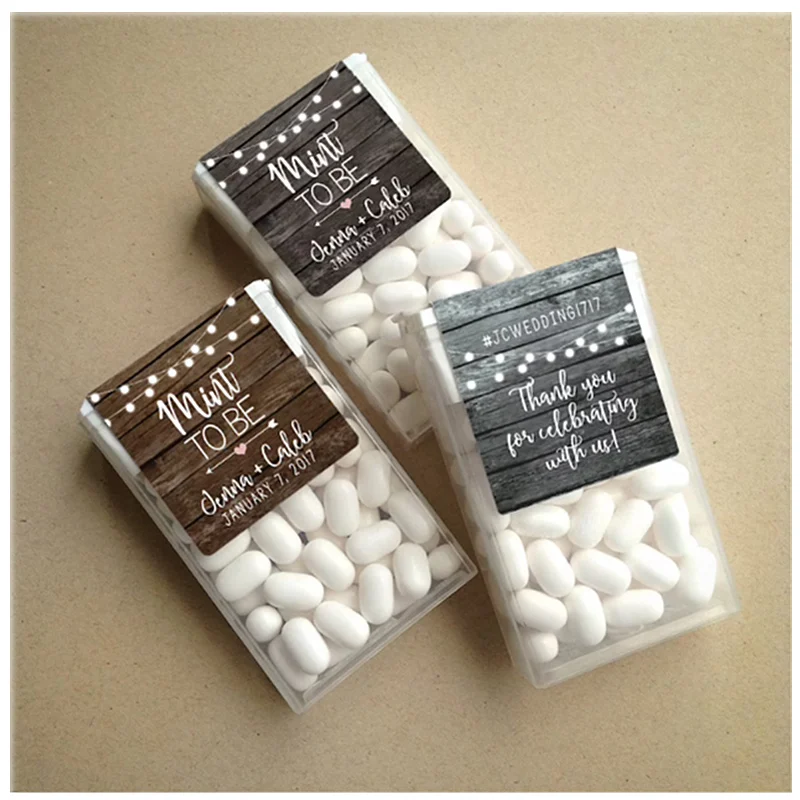 Personalized Rustic Barn Wood & Lights Mint to Be Wraparound Favor Labels,Mint to Be Wedding Birthday Favor Stickers, - AliExpress Home & Garden