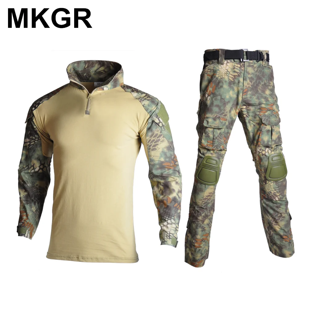 Kryptek Mandrake BDU G3 Униформа рубашка и брюки страйкбол Painball Боевая Тактическая Военная форма W/Наколенники охотничья одежда - Цвет: krypteck green