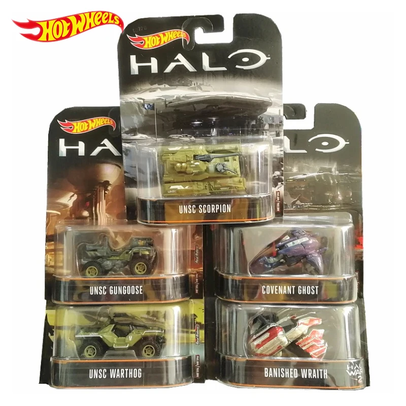 5 vehicles set Оригинальные горячие колеса Halo War игра классический Ковенант UNSC модель колесницы Коллекция игрушек подарок на день рождения мальчика DMC55 - Цвет: 5 vehicles set