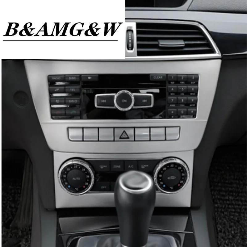 

Car Styling Strip Air Conditioning CD Panel Decorative Cover Trim Auto Interior Accessories for Mercedes Benz C Class W204 11-14