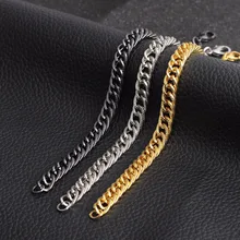 Женский браслет из нержавеющей стали, цепочка, femme pulseira, хип-хоп, панк, серебряный браслет для мужчин, рождественский подарок, мужские вечерние цепочки