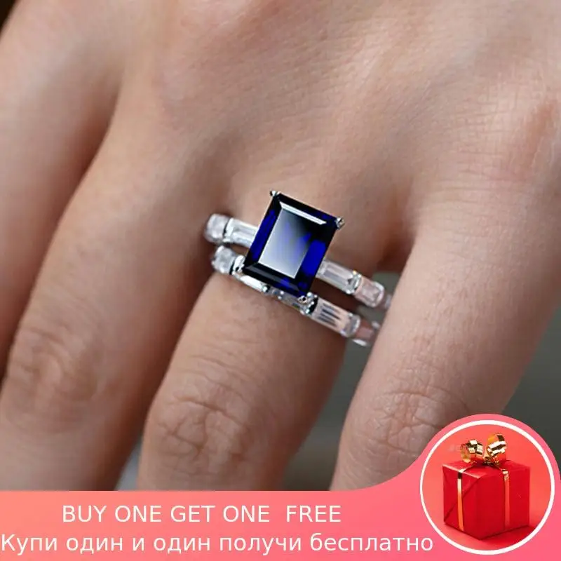 

NOT FAKE 10*8mm Emerald Cut S925 Sterling Silver Ring SONA Fine citrine sapphire amethyst ruby Authentic Hot