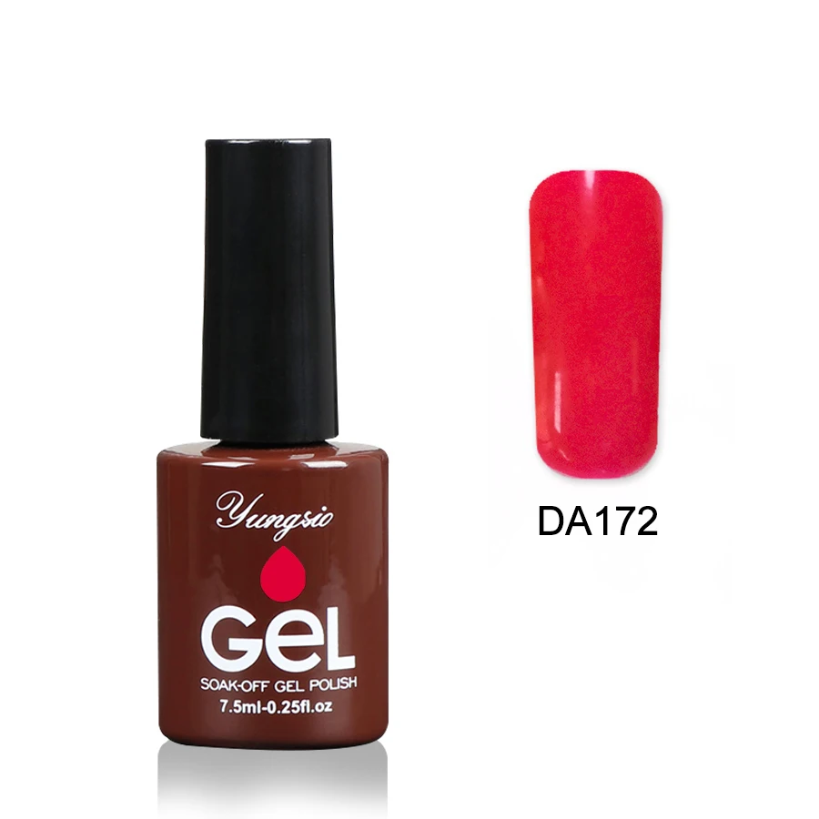 Neon Color Translucent Stainded Glass Gel Lacquer UV LED Soak Off Gel Nail Polish Varnish Fast Dry Long Lasting - Цвет: DA172