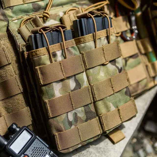 Onetigris – Pochette Tactique Molle À Double Ouverture Sur Le Dessus,  Équipement De Paintball Militaire Airsoft M4/m16 Pour Magazines - Pochettes  - AliExpress