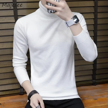 

Plus Size Sweater Men Solid Long Sleeve Turtleneck Mens Sweaters High Quality Casual Males Korean Fashion Clothes Chic Pullover