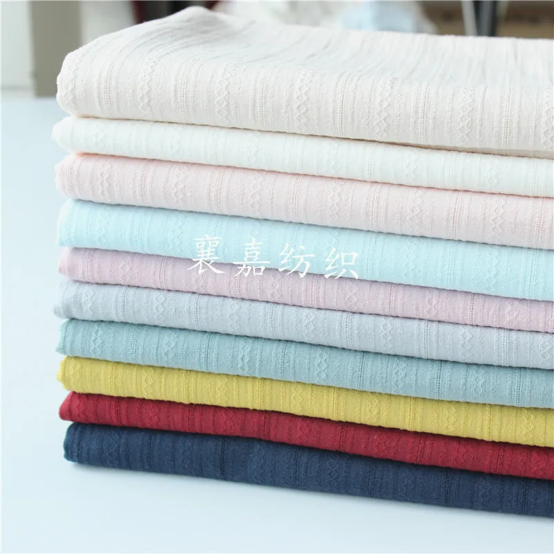 Cotton Fabric Cotton Washed Jacquard Fabric Soft Breathable Shirt Skirt Fabric