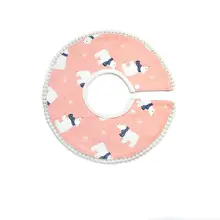 Новинка; детские товары; 360 градусов вращающийся хлопковый Слюнявчик с цветочным принтом и имитацией воротника; утепленный Темный слюнявчик для кормления