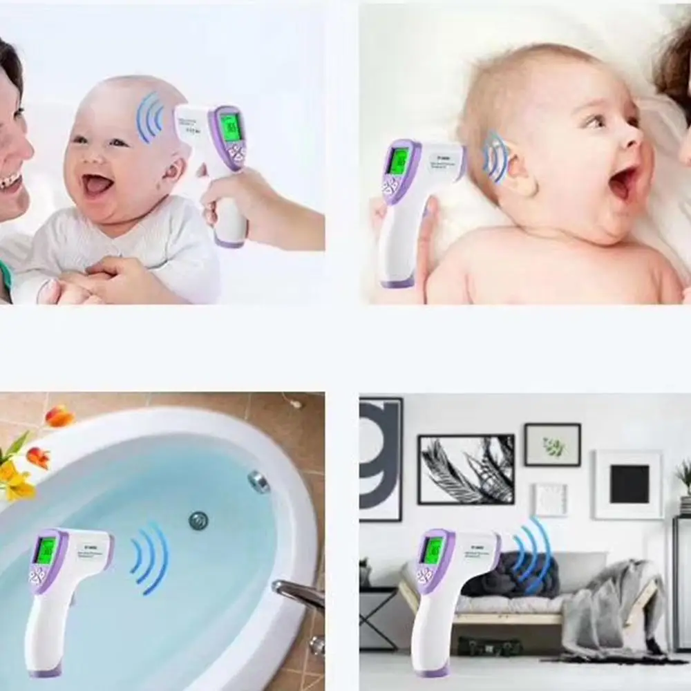 

Temperature Measurement Infrared Baby Adult Forehead Non-contact Infrared Thermometer With LCD Backlight