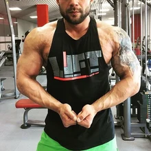 Новая мода хлопчатобумажные рубашки без рукавов майка Мужская Фитнес рубашка мужская майка Бодибилдинг тренировка тренажерный зал свободные дышащие топы для